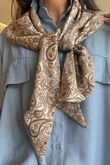 Paisley Park Triangle Neckerchief Stone & Tan **